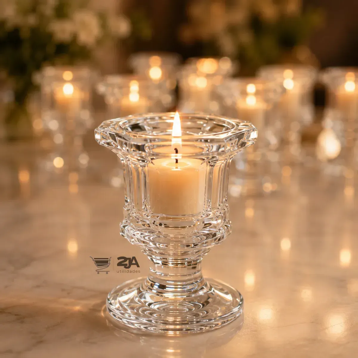 Kit 12 Castiçais de Vidro Elegantes para Velas — foto 5 de 8