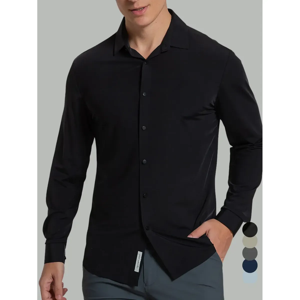 Camisa Masculina Poliamida Sem Costura Manga Longa Premium — foto 5 de 6