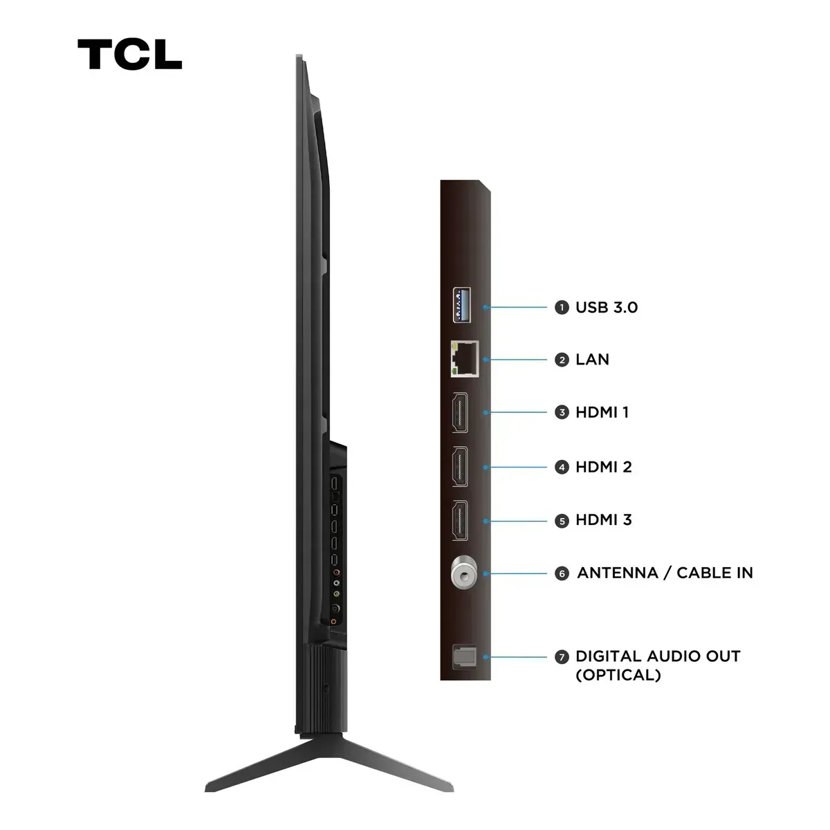 Smart TV TCL 55 Polegadas QLED 4K T6C WiFi Bluetooth Google TV Tela HVA e HDR10+ 55T6C — foto 8 de 8