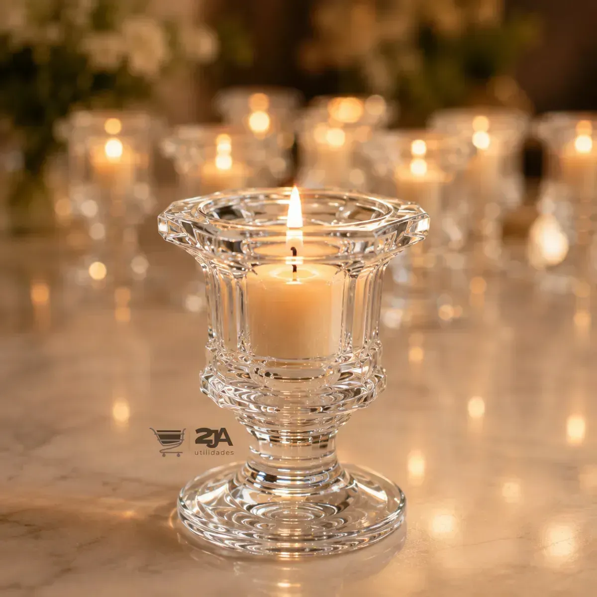 Kit 12 Castiçais de Vidro Elegantes para Velas — foto 4 de 8