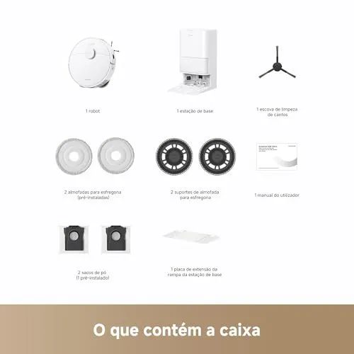 Dreame D20 Ultra Aspirador robô e Mopa, Sucção 13.000Pa, esvaziamento automático, limpeza automática da mopa, elevação da mopa, detecção ultrassônica de tapetes, fácil manutenção, 127v — foto 9 de 10
