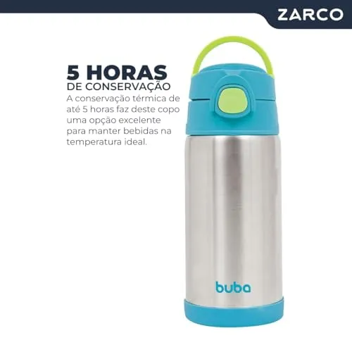 BUBA Garrafa Térmica Parede Dupla 400 Ml - Azul, Azul, Tamanho único — foto 3 de 6