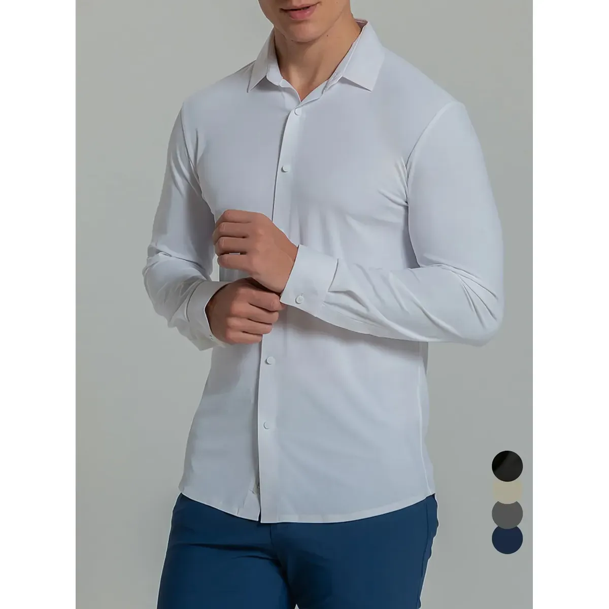 Camisa Masculina Poliamida Sem Costura Manga Longa Premium — foto 3 de 6