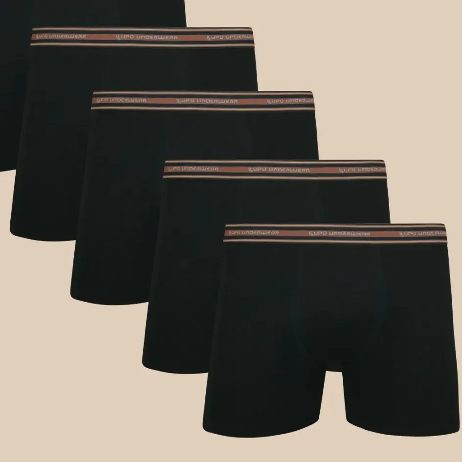 Kit 6 Cuecas Boxer Lupo Algodão Masculina Adulto Cotton — foto 3 de 4