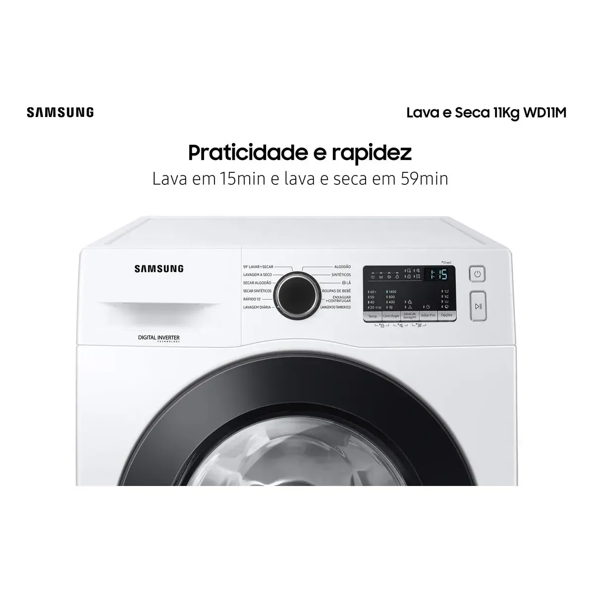 Lava E Seca Samsung Wd11m Com Digital Inverter Branca 11kg Cor Branco — foto 7 de 7