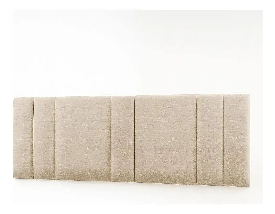 Cabeceira King Desk Design Siri 200cm Linho Bege Madeira Eucalipto LED — foto 5 de 8