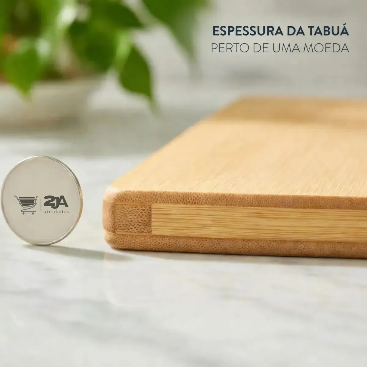 Tábua de Corte Retangular em Bambu com Alça para Servir Frios e Queijos — foto 8 de 8