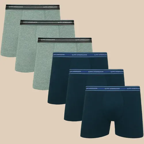 Kit 6 Cuecas Boxer Lupo Algodão Masculina Adulto Cotton