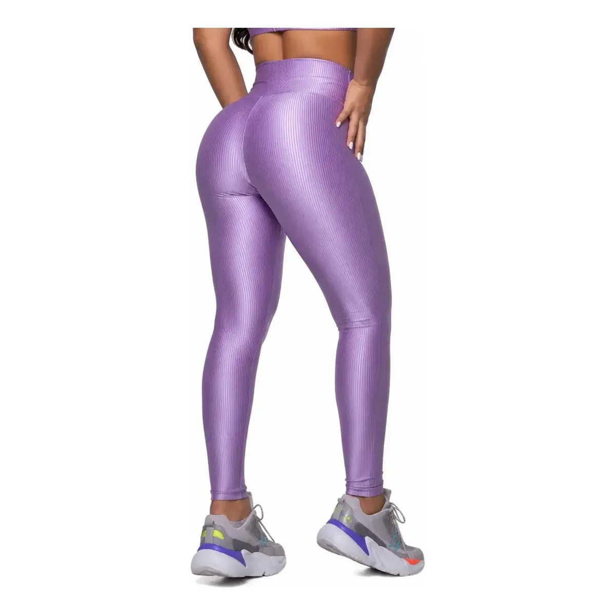 Legging Fitness Malha Trilobal Canelada Feminina Academia — foto 3 de 6