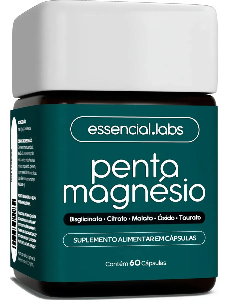 PENTA MAGNÉSIO - Bisglicinato + Dimalato + Citrato + Taurato + Óxido de Magnésio - A Combinação Perfeita de 5 Magnésios com Máxima Pureza e Biodisponibilidade - 60 Cápsulas — foto 3 de 7