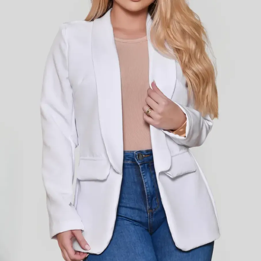 Blazer Feminino Alfaiataria Max Casual Social Elegante Chick — foto 3 de 7