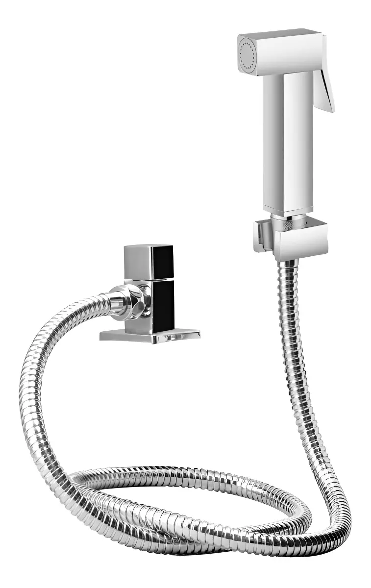 Ducha Higienica Lexxa Com Registro 1/4 Volta Cromada Lx1904 Acabamento Polido Cor Cromado
