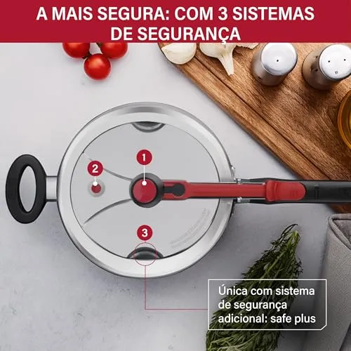 Panela de Pressão Clock Original com Fechamento Interno 4,5 Litros — foto 3 de 8