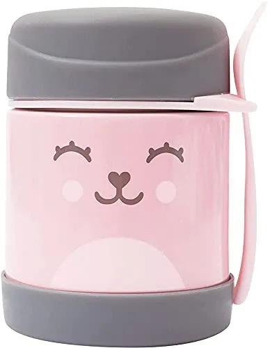 Buba Pote Termico C/Colher - Gumy Rosa Buba Rosa