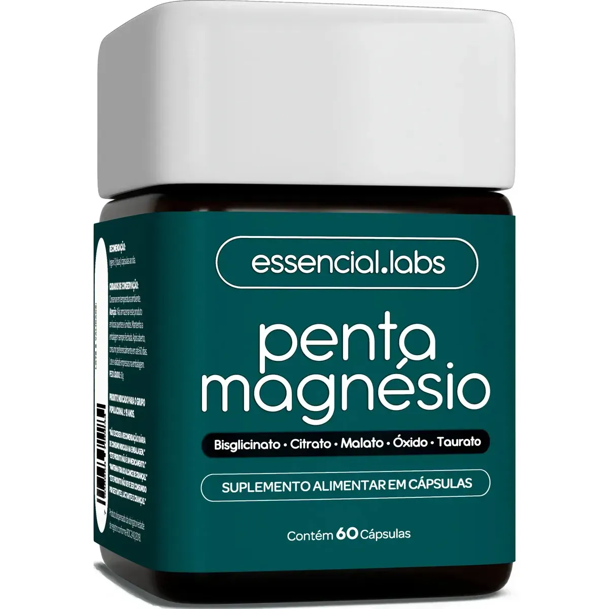 PENTA MAGNÉSIO - Bisglicinato + Dimalato + Citrato + Taurato + Óxido de Magnésio - A Combinação Perfeita de 5 Magnésios com Máxima Pureza e Biodisponibilidade - 60 Cápsulas — foto 2 de 7