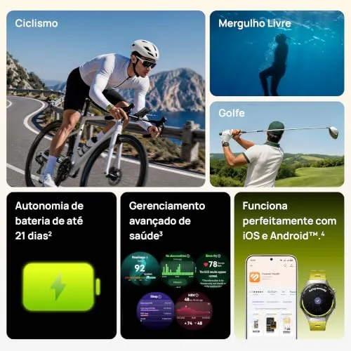 HUAWEI WATCH GT 7 Pro 46mm Smart Watch, Bateria de até 21 dias,Preto — foto 3 de 10