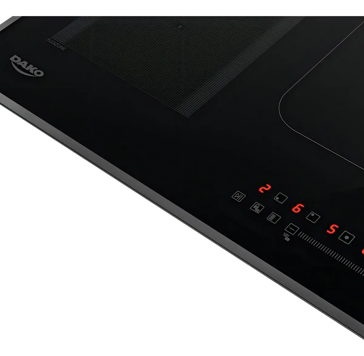 Cooktop de Indução 5 Bocas Dako Select com 2 Zonas Flexíveis e 7200W com Mesa em Vidro Cerâmico 220 V — foto 7 de 7