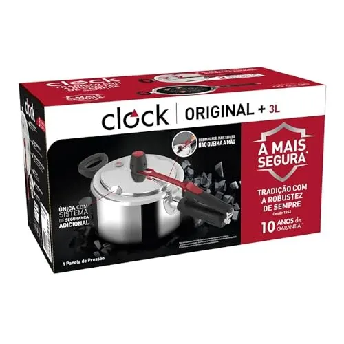 Panela de Pressão Clock Original com Fechamento Interno 4,5 Litros — foto 7 de 8