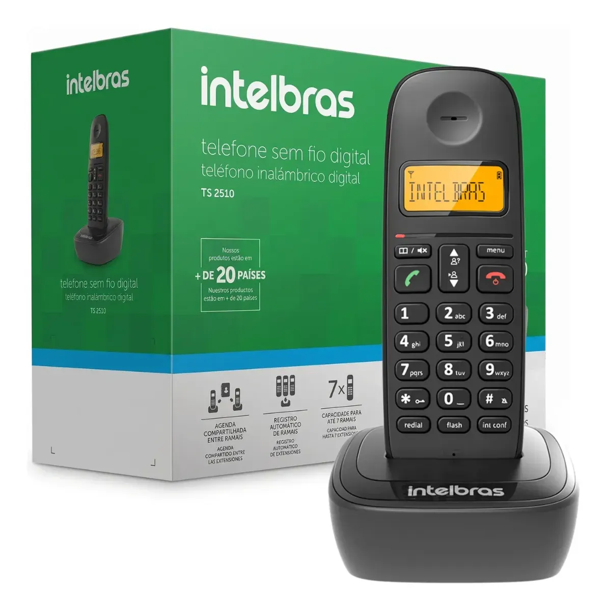 Telefone Sem Fio Intelbras Ts 2510 Identifica Chamada Ramal