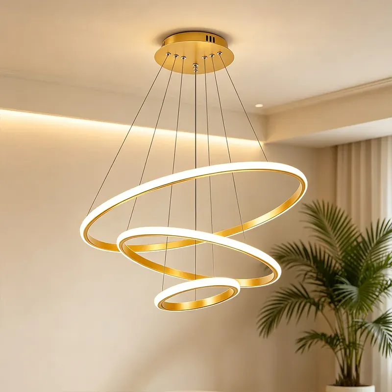 Lustre Led Sala Moderno 60w, 3 Arcos Pendente Luminária Teto — foto 3 de 7