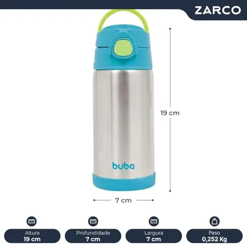 BUBA Garrafa Térmica Parede Dupla 400 Ml - Azul, Azul, Tamanho único — foto 6 de 6