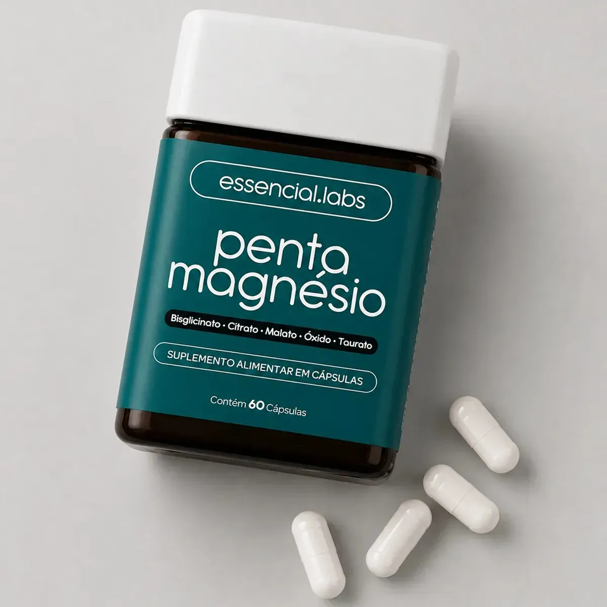 PENTA MAGNÉSIO - Bisglicinato + Dimalato + Citrato + Taurato + Óxido de Magnésio - A Combinação Perfeita de 5 Magnésios com Máxima Pureza e Biodisponibilidade - 60 Cápsulas — foto 7 de 7