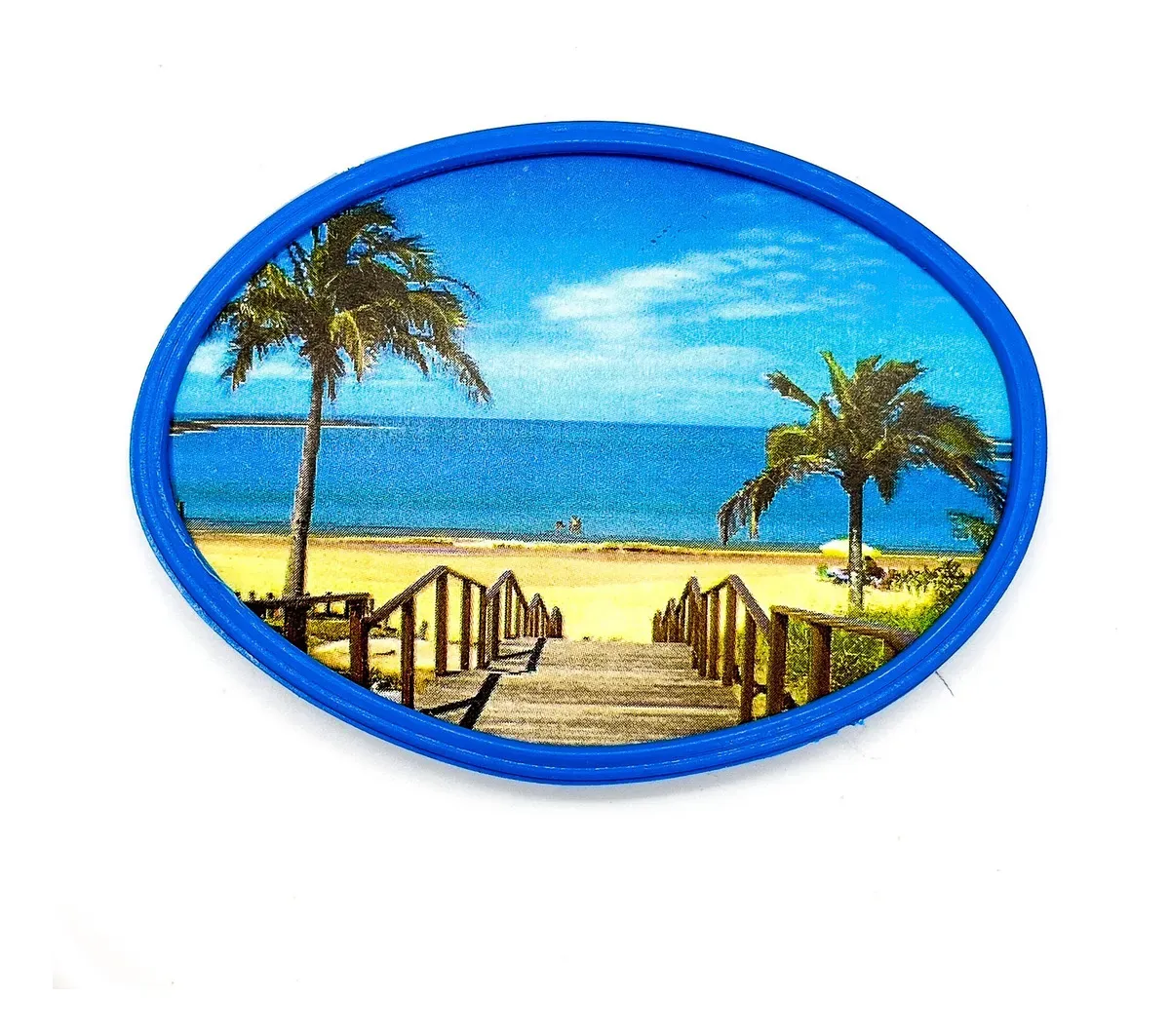 Espelho Oval Kit 12un Azul Pequeno De Bolso P/ Bolsa — foto 7 de 8