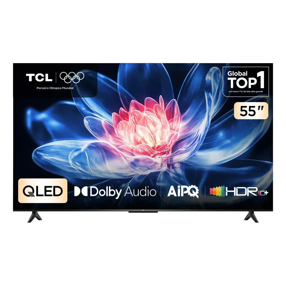 Smart TV TCL 55 Polegadas QLED 4K T6C WiFi Bluetooth Google TV Tela HVA e HDR10+ 55T6C — foto 2 de 8