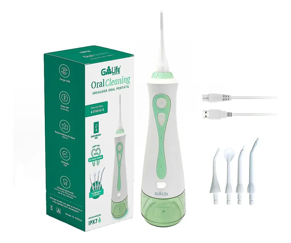 Irrigador Oral Portátil G-Life 230ml 3 Níveis de Pressão Recarregável — foto 5 de 8