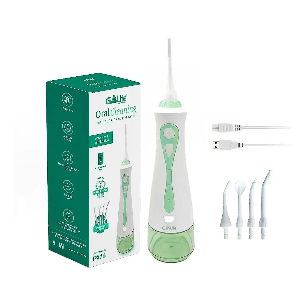 Irrigador Oral Portátil G-Life 230ml 3 Níveis de Pressão Recarregável — foto 4 de 8