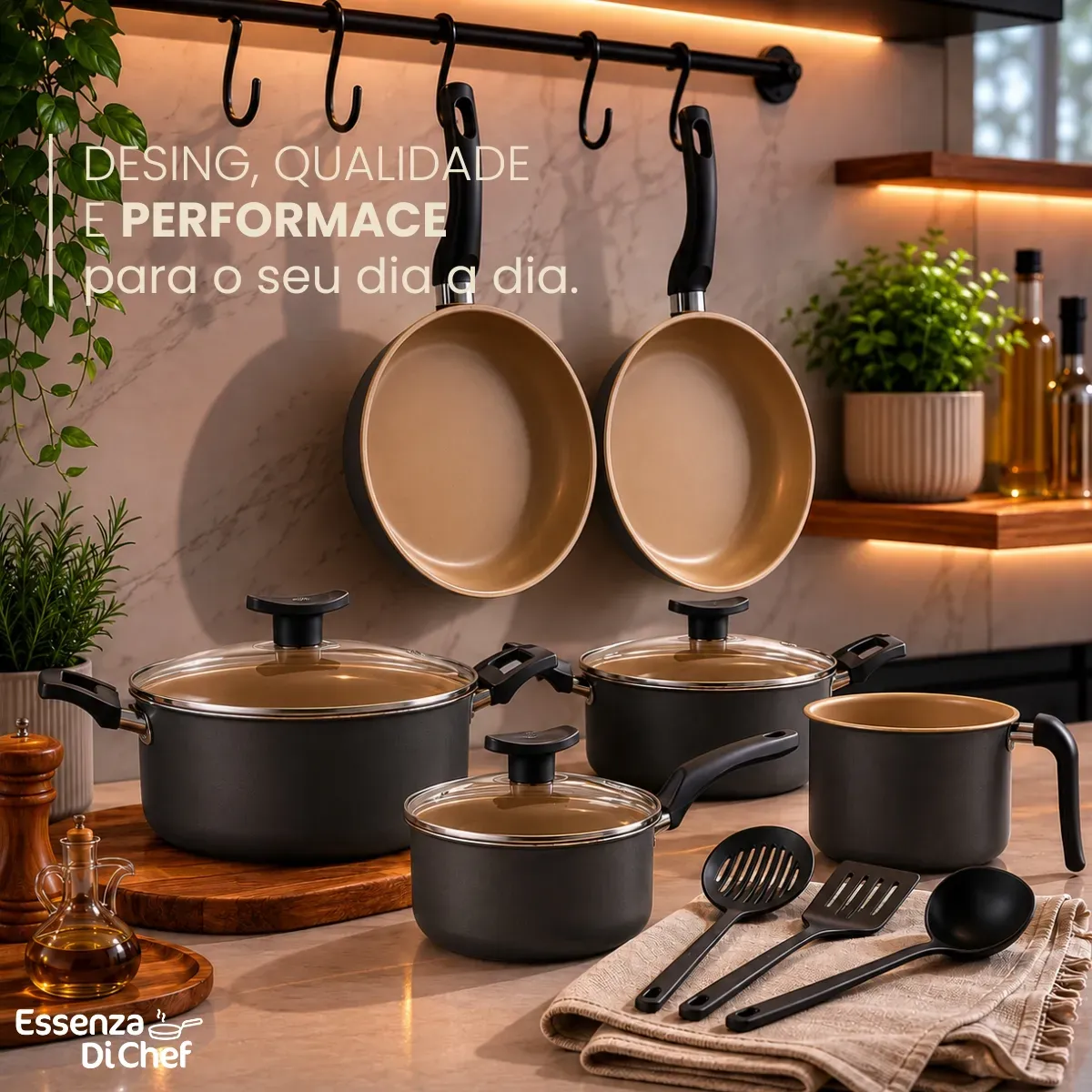Conjunto Panelas Antiaderente 10 Peças Teflon Várias Cores — foto 6 de 7