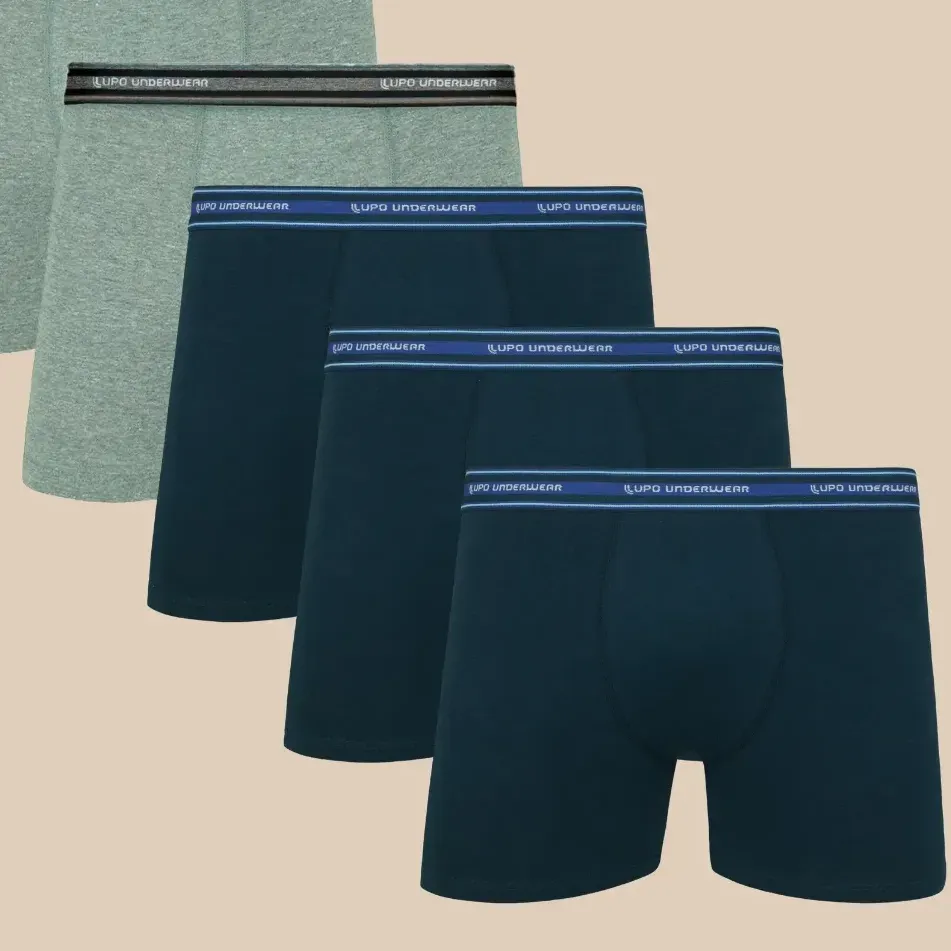 Kit 6 Cuecas Boxer Lupo Algodão Masculina Adulto Cotton — foto 2 de 4