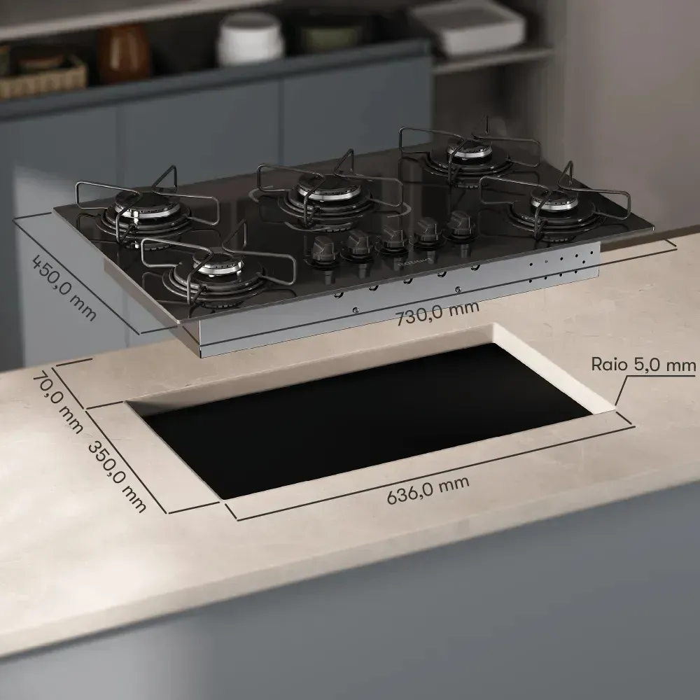Cooktop Itatiaia Essencial 5 Bocas Preto — foto 5 de 7