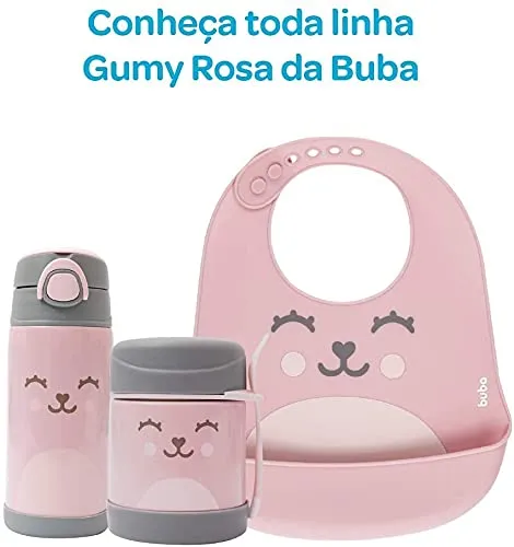 Buba Pote Termico C/Colher - Gumy Rosa Buba Rosa — foto 8 de 8