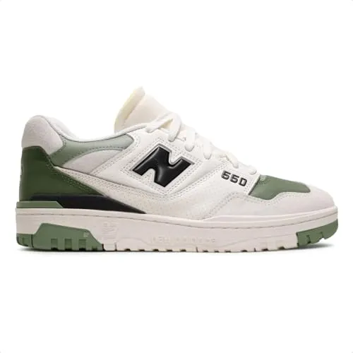 Tenis New Balance 550 Masculino, Bege Claro/Verde, 40