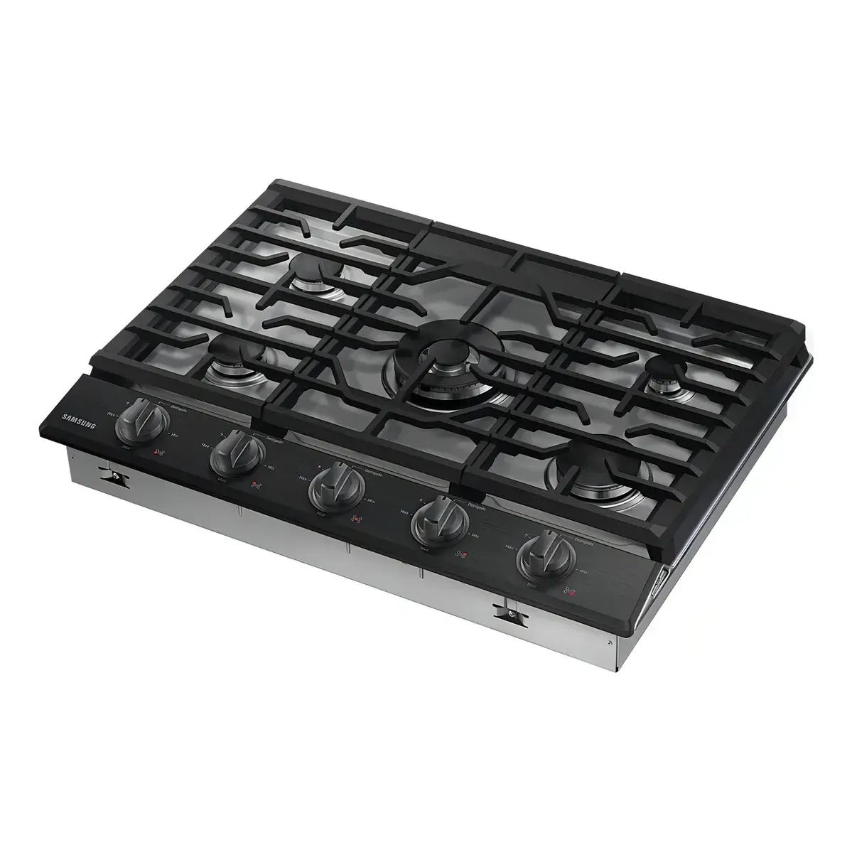 COOKTOP A GÁS SAMSUNG WI-FI COM 5 QUEIMADORES DUPLA CHAMA EM AÇO INOX PRETO 127V — foto 5 de 7